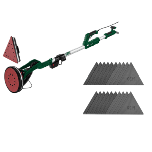 PARKSIDE® Nástenná a stropná brúska PWDS 920 D4 + Súprava trojuholníkových brúsnych mriežok, 20-dielna vyobraziť