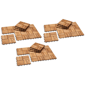 LIVARNO® Drevené dlaždice, 27 kusov vyobraziť