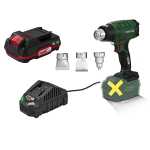 PARKSIDE® Aku teplovzdušná pištoľ PHLGA 20-Li C2 + Akumulátor 20 V/2 Ah + Nabíjačka 20 V/2, 4 A vyobraziť