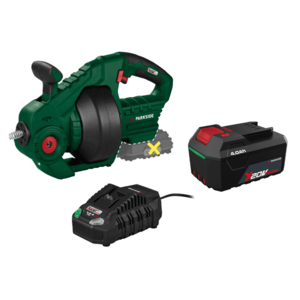 PARKSIDE® Aku čistič potrubia PARRW 20-Li A1 + Akumulátor 20 V/4 Ah + Rýchlonabíjačka 20 V/4, 5 A vyobraziť