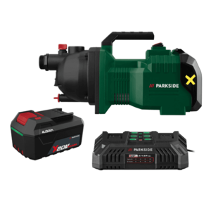PARKSIDE® Aku záhradné čerpadlo 40 V PAGP 3000 B2 + Akumulátor 20 V/4 Ah, 2 kusy + Dvojitá nabíjačka na akumulátor 20 V/4, 5 A vyobraziť