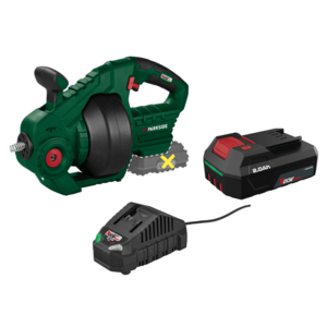 PARKSIDE® Aku čistič potrubia PARRW 20-Li A1 + Akumulátor 20 V/2 Ah + Nabíjačka na akumulátor 20 V/2, 4 A vyobraziť