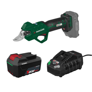 PARKSIDE® Aku nožnice na konáre 20 V PAAS 20-Li B1 + Rýchlonabíjačka akumulátora 20 V/4, 5 A + Akumulátor 20 V/4 Ah vyobraziť