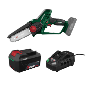 PARKSIDE® Aku reťazová píla PAGHS 20-Li C4 + Rýchlonabíjačka akumulátora 20 V/4, 5 A PLG 20 C3 + Akumulátor 20 V/4 Ah PAP 204 A1 vyobraziť