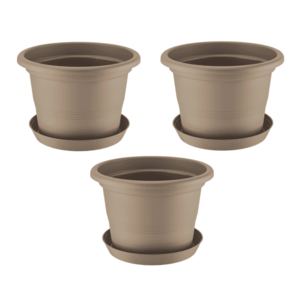 PARKSIDE® Kvetináč s miskou Winchester, 40 cm, béžová, 3 kusy vyobraziť