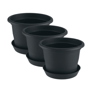 PARKSIDE® Kvetináč s miskou Winchester, 28 cm, antracitový, 3 kusy vyobraziť