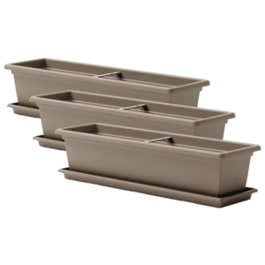 PARKSIDE® Kvetináč s miskou, 60 cm, béžový, 3 kusy vyobraziť