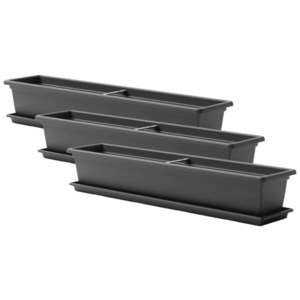 PARKSIDE® Kvetináč s miskou, 80 cm, antracitový, 3 kusy vyobraziť