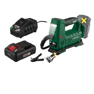 PARKSIDE® Aku kompresor 20 V PAKT 20-Li A1 + Smart akumulátor 20 V/4 Ah + Rýchlonabíjačka 20 V/4, 5 A vyobraziť