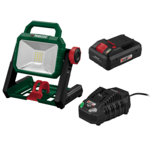 PARKSIDE® Aku LED reflektor PLSA 20-Li A1 + Smart akumulátor 20 V/4 Ah + Rýchlonabíjačka 20 V/4, 5 A vyobraziť