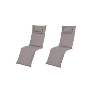 LIVARNO® Polstrovaná podložka na kreslo Toronto, hnedosivá, 2 kusy vyobraziť