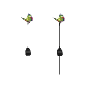 LIVARNO® Dekoratívne solárne svietidlo Motýľ, zelená, 2 kusy vyobraziť