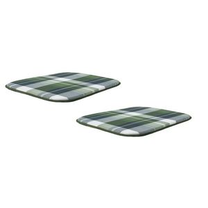 LIVARNO® Podsedák, 40 x 41, 5 cm, károvaný/zelený, 2 kusy vyobraziť