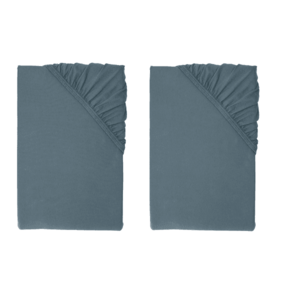 LIVARNO® Napínacia džersejová plachta, 90 – 100 x 200 cm, navy modrá, 2 kusy vyobraziť