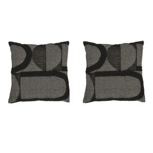 LIVARNO® Dekoratívny vankúš, 45 x 45 cm, antracitový, 2 kusy vyobraziť