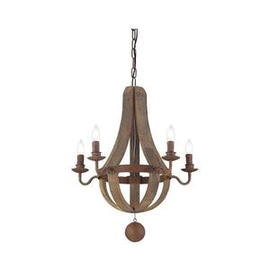 Ideal Lux - Luster na reťazi MILLENNIUM 5xE14/40W/230V pr. 52 cm breza/hnedá 129921 vyobraziť