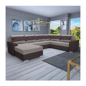 Čalúnená univerzálna rozkladacia sedacia súprava do U OXFORD hnedá/taupe 151101250020 vyobraziť