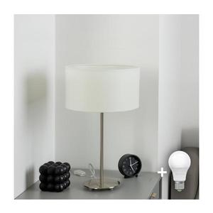 Eglo - LED stolová lampa TUNJA 1xE27/60W/230V 38, 5 cm matný chróm/biela 1xEG32512+1xEG32476 vyobraziť