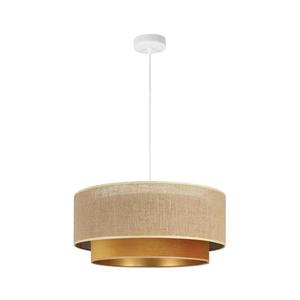 Luster na lanku SARTA 1xE27/60W/230V priemer 45 cm medená/juta H0193 vyobraziť