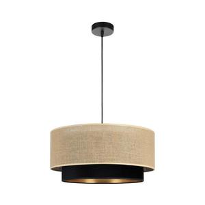 Závesný luster SARTA na lanku 1xE27/60W/230V, pr. 45 cm, čierna/juta H0196 vyobraziť