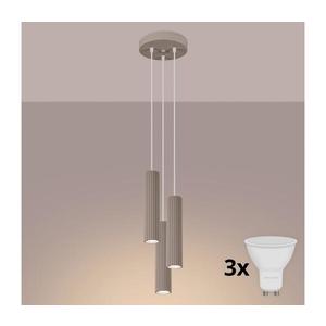 Brilagi - LED závesný luster CRESTO 3xGU10/10W/230V taupe BR.1775 vyobraziť