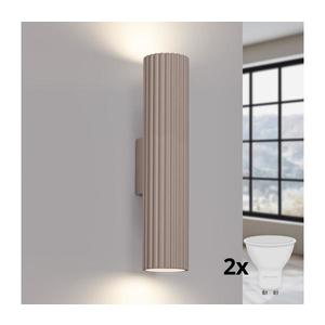 Brilagi - LED nástenné svietidlo CRESTO 2xGU10/10W/230V 30 cm taupe BR.1776 vyobraziť