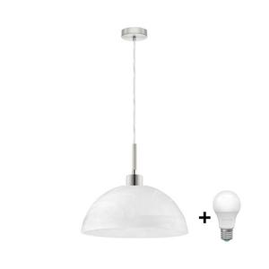 Eglo LED luster na lanku 1xE27/60W/230V biely/číry 1xEG32515+1xNSLA49427 vyobraziť