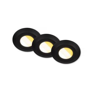 Briloner 7589035 - sada 3× LED, stmievateľné kúpeľňové podhľadové svietidlo KLIRA LED/4, 9W/230V IP44, čierna 7589035 vyobraziť