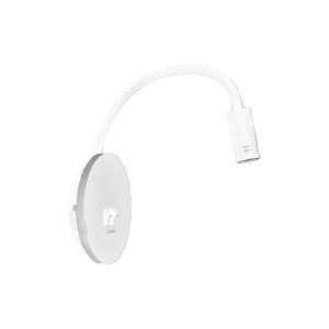 LED Flexibilná nástenná lampička s USB BASE LED/8W+LED/2W/230V biela/strieborná ML6353 vyobraziť