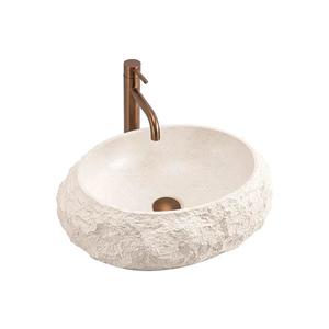 REA-U7347 - Umývadlo na dosku MIKA 38x50 cm béžová/imitácia kameňa REA-U7347 vyobraziť