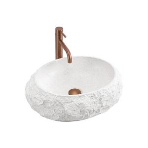 REA-U7350 - Umývadlo na dosku MIKA 38x50 cm biele/imitácia kameňa REA-U7350 vyobraziť