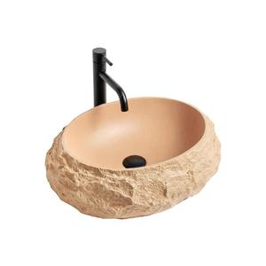 REA-U7348 - Umývadlo na dosku MIKA 38x50 cm oranžová/béžová/imitácia kameňa REA-U7348 vyobraziť