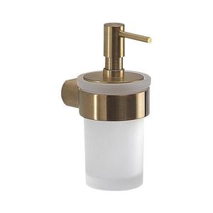 Gedy - Nástenný dávkovač mydla PIRENEI 110 ml mliečne sklo/matné zlaté prevedenie PI8188 vyobraziť