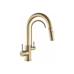 REA-B7596 - Drezová batéria s vyťahovacou sprškou a filtráciou ECO FRESH 37, 5 cm bronzovo-zlatá REA-B7596 vyobraziť