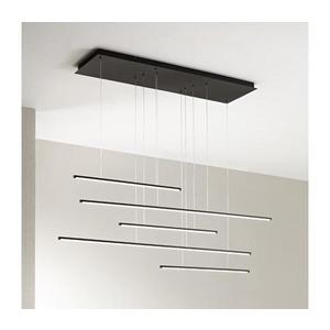 Ondaluce - LED stmievateľný luster na lanku GENIUS LED/72W/230V čierna SO.GENIUS/5O-NERO vyobraziť