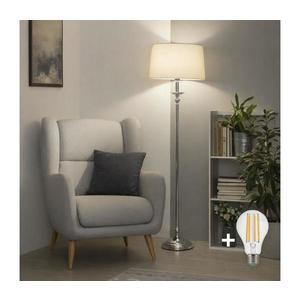 Brilagi - Stojacia LED lampa CERIA 1xE27/60W/230V pr. 45 cm lesklý chróm/béžová 1xEG49175+1xEG781043 vyobraziť