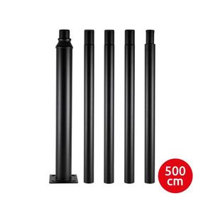 Brilagi - Kovová tyč pre stožiar vonkajšieho osvetlenia, 5 m, priemer 58 mm, čierna BRI783 vyobraziť