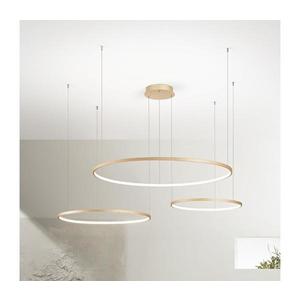 Ondaluce - LED stmievateľný luster na lanku SOEL LED/28W/230V+LED/38W+LED/47W SO.SOEL/3-ORO vyobraziť