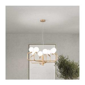 Ondaluce - Luster JEPPY na lanku 8xG9/7W/230V, priemer 78, 5 cm, zlatá/biela SO.JEPPY/ORO vyobraziť