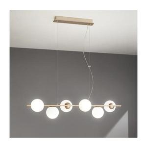 Ondaluce - Závesný luster na lanku MONILE 6xE14/10W/230V zlatá/biela SO.MONILE/6-ORO vyobraziť