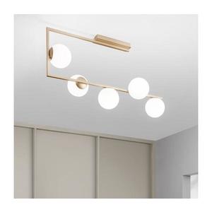 Ondaluce - Luster na tyči MONILE 5xE14/10W/230V zlatá/biela PL.MONILE/ORO vyobraziť