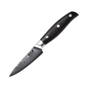 Gudaro - Kuchynský nôž SHIRO z damaškovej ocele, 3, 5", 67 vrstiev ocele, dĺžka 9, 5 cm GD1006-B vyobraziť