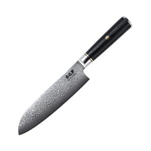 Gudaro - Damaškový kuchynský nôž AKIRO 7", 67 vrstiev ocele, dĺžka 17, 5 cm, čierny GD1004-C vyobraziť