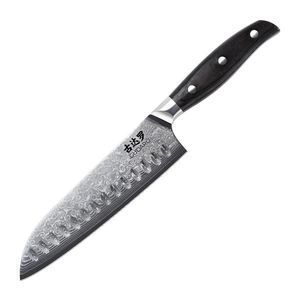 Gudaro - Damaškový Santoku kuchynský nôž SHIRO 7", 67 vrstiev ocele, dĺžka 17, 5 cm GD1006-D vyobraziť