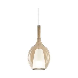 Ideal Lux - Závesný luster na lanku KALIQUE 1xE27/42W/230V pr. 18 cm dymovo-béžová 360003 vyobraziť