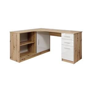 Písací stôl s policou a zásuvkami ROBERTO ľavý dub artisan/biela 5907758725320 vyobraziť