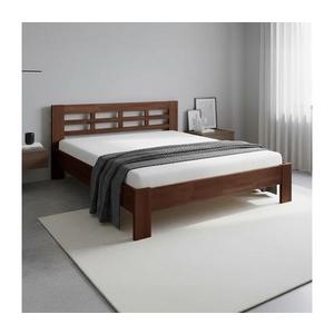 Dvojlôžková posteľ z masívu ANGELA 180x200 cm tmavý orech 8590828141303 vyobraziť