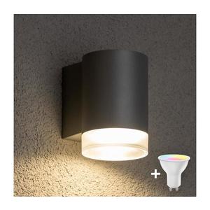Brilagi - LED RGBW Vonkajšie nástenné svietidlo MATERA 1xGU10/6W/230V sivá IP54 BG0978+AI2383 vyobraziť