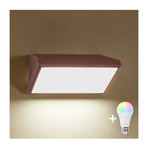 Brilagi - LED RGBW Vonkajšie nástenné svietidlo TRIANGLE 1xE27/15W/230V hnedé IP65 BG3094+AI1798 vyobraziť