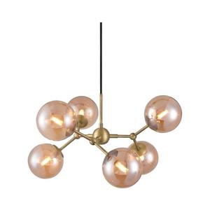 Halo Design 738830 - Závesný luster ATOM na lanku 6xG9/28W/230V pr. 57 cm mosadz/k. béžová 738830 vyobraziť